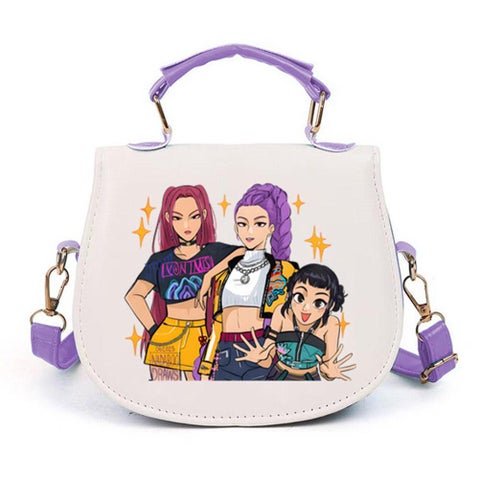 Demon Hunter Girls Crossbody Bag, Small, Cute, Lightweight, Anime Cartoon Print Casual Shoulder Bag